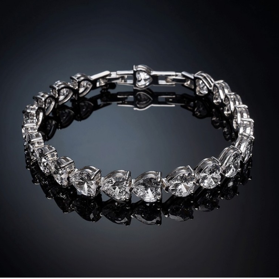 Brățară tennis INFINITY LOVE pentru femei cu inimă, Chiara Ferragni