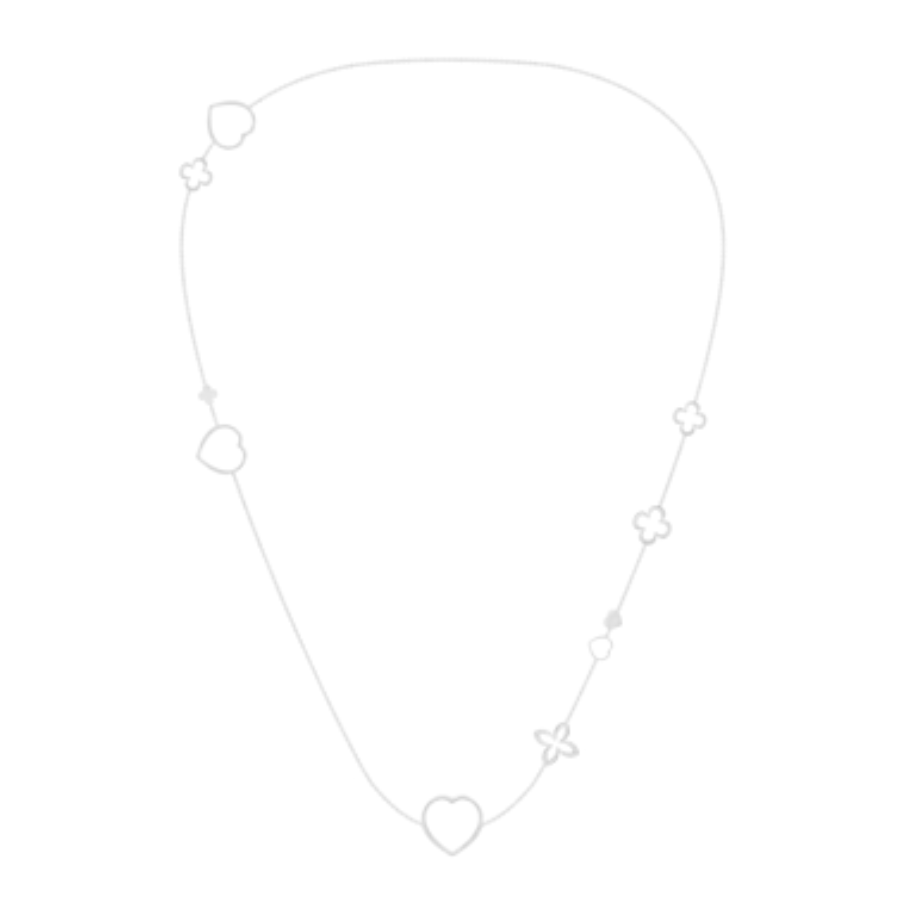 Women's necklace Icons with 10 elements silver-plated, Lilou