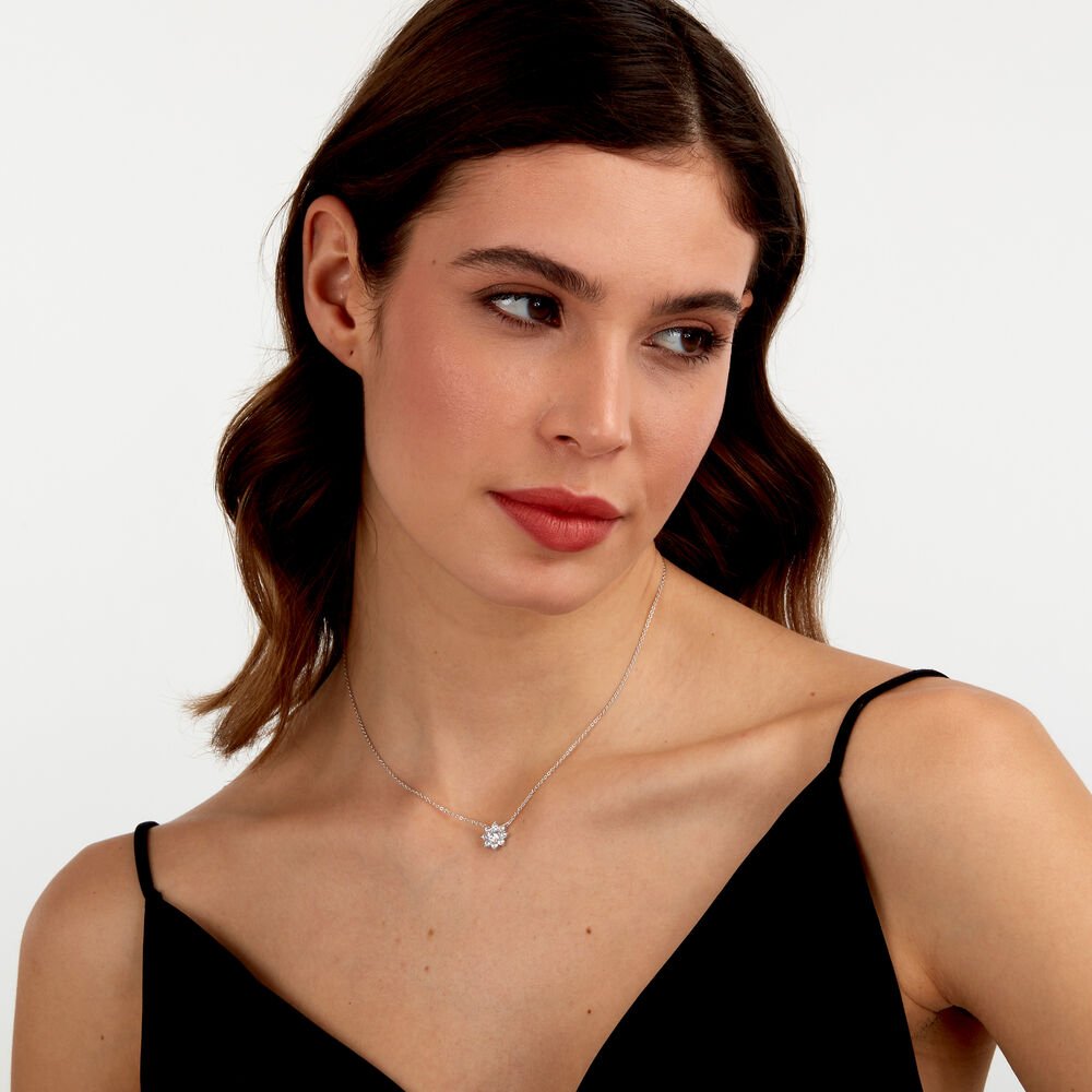 Women's necklace sterling silver Tesori adjustable with flower - shaped pendant, MORELLATO - Pendant Necklaces - SAIW184 - MORELLATO - Tessora