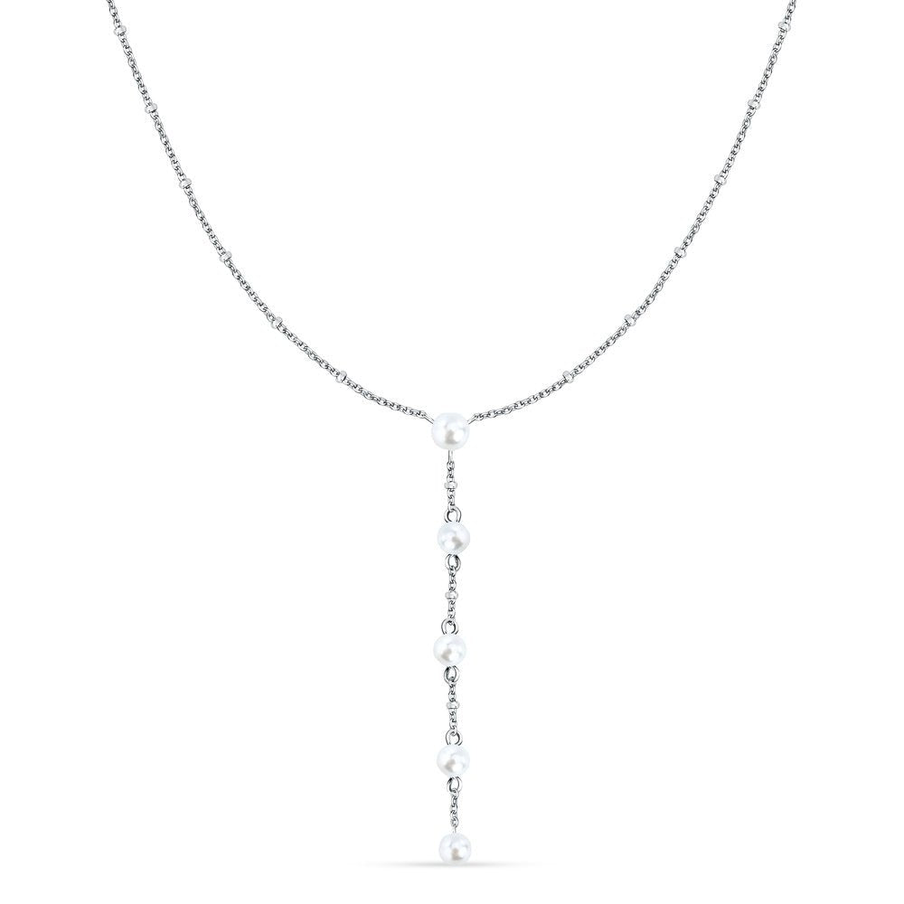Women's necklace sterling silver with pearls, MORELLATO - Silver Necklaces - sawm02 - MORELLATO - Tessora