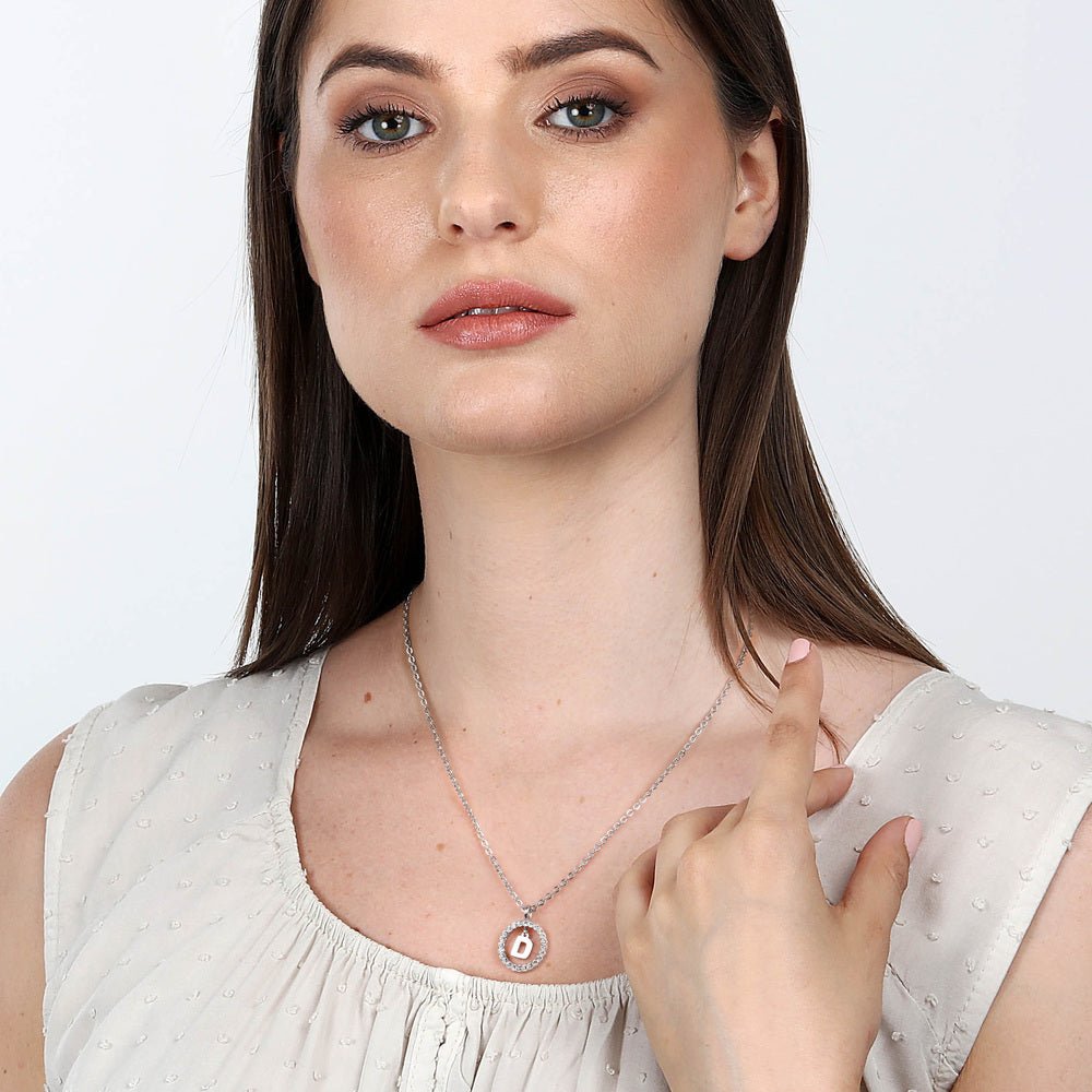 Women's Necklace with Letter D Pendant, LA PETITE STORY - Pendant Necklaces - lps10asf12 - LA PETITE STORY - Tessora