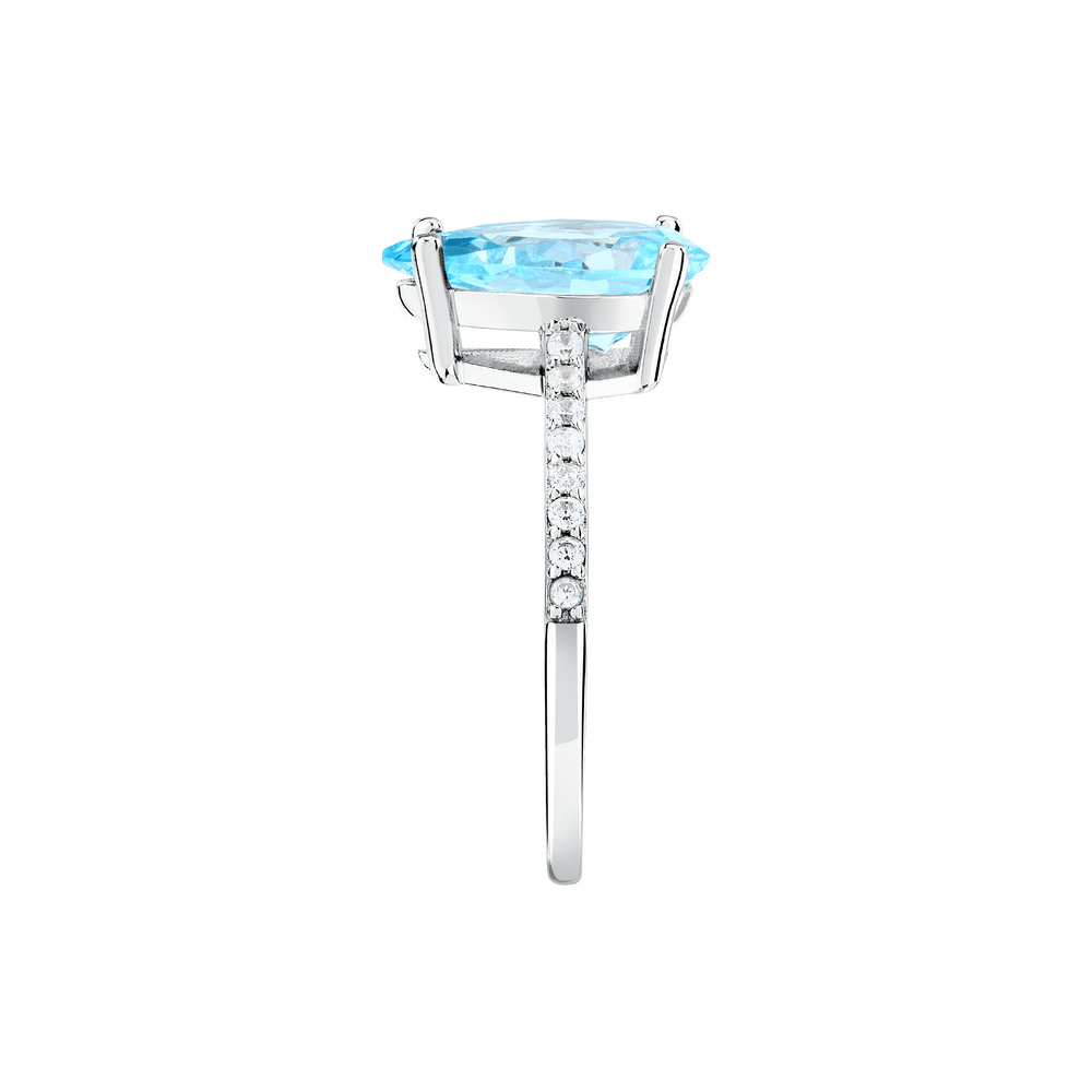 Women's TESORI silver ring with blue stone, Morellato - Rings - SAIW205010 - 50 - Morellato - Tessora